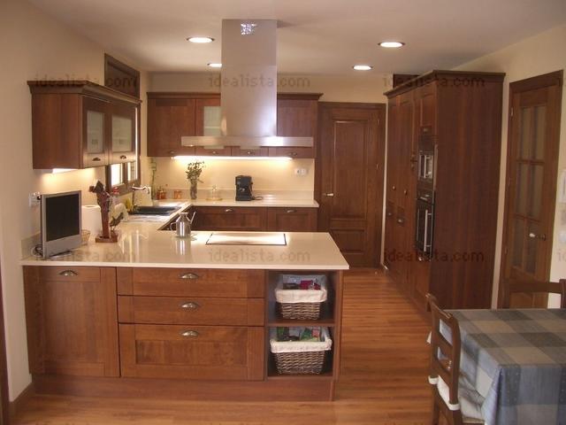 Imágenes de cocinas integrales america en chiconcuac Cocina integral aglomerado con isla