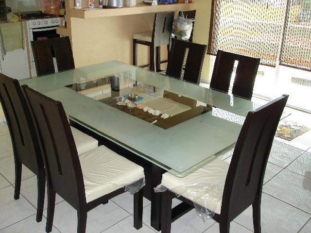 Comedor chocolate para 6 personas en centro