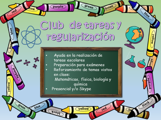 Club de tareas y clases de regularización en Benito Juárez